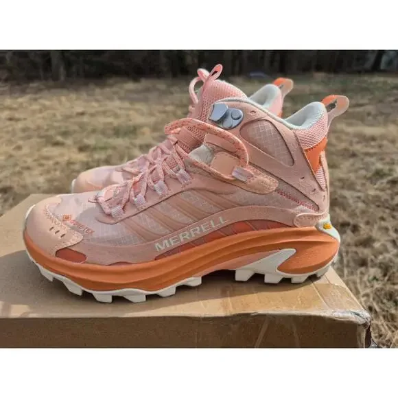 Merrell Moab Speed 2 Mid GORE-TEX Hiking Boots for Ladies - Peach - 7M Womens - Picture 5 of 9